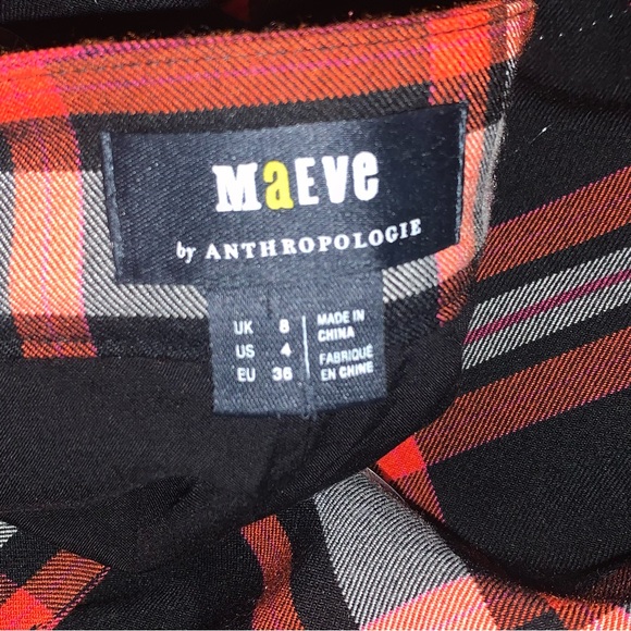 Anthropologie Maeve Plaid Skirt, Size 4 - Picture 5 of 9